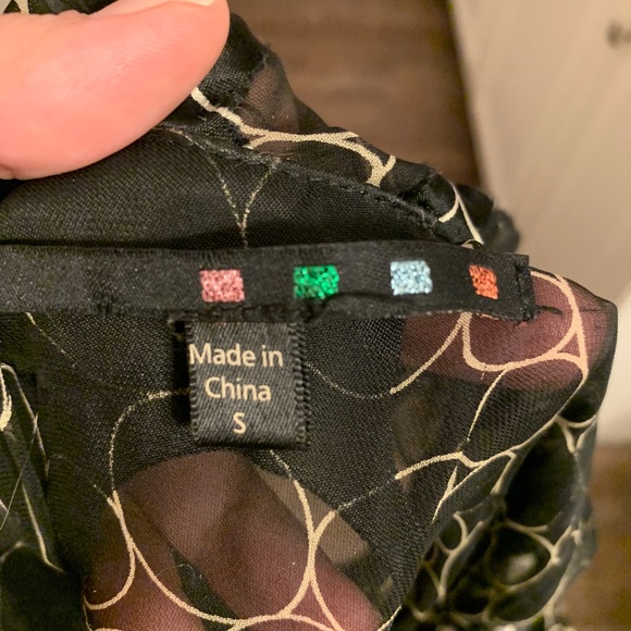 Beautiful Blouse Black & Silver Size S - Picture 6 of 6